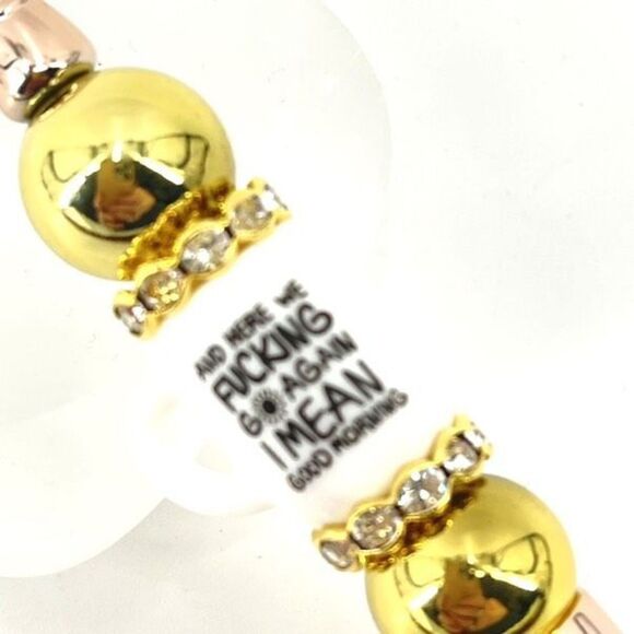 Here we go again. I mean, good morning pen handmade NEW bling rhinestone gold - Picture 6 of 7